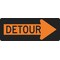 Lyle Detour Right Traffic Sign, 18 in Height, 48 in Width, Aluminum, Horizontal Rectangle, English M4-10R-48HA - alternate 3