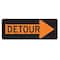 Lyle Detour Right Traffic Sign, 18 in Height, 48 in Width, Aluminum, Horizontal Rectangle, English M4-10R-48HA - alternate 1