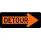 Lyle Detour Right Traffic Sign, 18 in Height, 48 in Width, Aluminum, Horizontal Rectangle, English M4-10R-48HA - alternate 2
