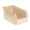 Quantum Storage Systems Hang & Stack Storage Bin, Polypropylene, Ivory, 5 in H, 5 1/2 in W, 10 7/8 in L QUS230IV - alternate 1