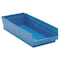Quantum Storage Systems Shelf Storage Bin, Polypropylene, Blue, 4 in H, 8 3/8 in W, 17 7/8 in L QSB108BL - alternate 5