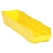 Quantum Storage Systems Shelf Storage Bin, Polypropylene, Yellow, 4 in H, 6 5/8 in W, 23 5/8 in L QSB106YL - alternate 4