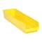 Quantum Storage Systems Shelf Storage Bin, Polypropylene, Yellow, 4 in H, 6 5/8 in W, 23 5/8 in L QSB106YL - alternate 1