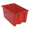 Quantum Storage Systems Stack & Nest Storage Container, 12.7 gal, 23-1/2 in L x 19-1/2 in W x 12 in H, Red, Polyethylene SNT240RD - alternate 1