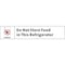 Electromark Do Not Store Food in This Refrigerator, Vinyl, 1 3/4 in x 9 in, Surface S346M - alternate 1