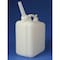 Zoro Select Jerrican, 5 L Capacity - mL, 1.25 gal Capacity - oz, Screw On Closure, HDPE, White, 5.5 in H H10935-0000 - alternate 4