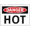 Electromark Danger Sign, 7 in H x 10 in W, Aluminum, Hot S162FA - alternate 3