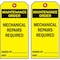 Brady Maintenance Order, Mechanical Repairs Required, 5 3/4 in x 3 in, , , 86697 86697 - alternate 2