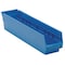 Quantum Storage Systems Shelf Storage Bin, Polypropylene, Blue, 4 in H, 4 1/8 in W, 17 7/8 in L QSB103BL - alternate 2