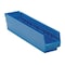 Quantum Storage Systems Shelf Storage Bin, Polypropylene, Blue, 4 in H, 4 1/8 in W, 17 7/8 in L QSB103BL - alternate 1