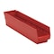 Quantum Storage Systems Shelf Storage Bin, Polypropylene, Red, 4 in H, 4 1/8 in W, 17 7/8 in L QSB103RD - alternate 1