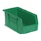 Quantum Storage Systems Hang & Stack Storage Bin, Polypropylene, Green, 5 in H, 5 1/2 in W, 10 7/8 in L QUS230GN - alternate 1