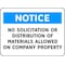 Electromark No Solicitation Or Distribution of Materials Allowed on Company Property, 14 in W x 10 in H Y1779902 - alternate 1