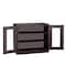 Tennsco Shelving Storage Cabinet, 42 in H, 48 in W, 24 in D, Swing, Keyed, Black, 2 Shelves, 0 Drawers CVDJ2442A BLACK - alternate 1