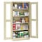 Tennsco Shelving Storage Cabinet, 78 in H, 36 in W, 24 in D, Swing, Keyed, Sand, 4 Shelves, 0 Drawers CVD1480 SAND - alternate 1
