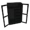 Tennsco Combo Wardrobe Storage Cabinet, 78 in H, 48 in W, 18 in D, Swing, Keyed, Black, 5 Shelves, 0 Drawers CVDJ1878SUC BLACK - alternate 1