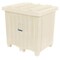 Myton Industries Bulk Container 23 cu ft Volume Cap., 42 in L, 34 in W, 42 in H, Plastic, White MTH-4WHITE - alternate 1