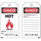 Brady Danger Tag, 5-3/4 x 3 In, Hot, 3/8 In, PK10 86530 - alternate 1