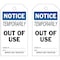 Brady Tag, Safety, Polyester, 5 3/4 in H x 3 in W, Black, Blue on White, Rectangle, 10 PK 86478 - alternate 1
