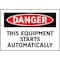 Electromark Danger Sign, 7 in Height, 10 in Width, Aluminum, English S174FA - alternate 2