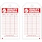 Brady Tag, Inspection, Polyester, 5 3/4 in H x 3 in W, Red on White, Rectangle, 10 PK 86568 - alternate 1
