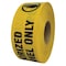 Zoro Select Barricade Tape, Authorized Personnel Only, Yellow, 3 in Wide x 1,000 ft Length, LDPE, 4 mil 3 X 1000' 4-ML - alternate 1