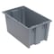 Quantum Storage Systems Stack & Nest Storage Container, 5.7 gal, 18 in L x 11 in W x 9 in H, Gray, Polyethylene SNT185GY - alternate 1