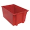 Quantum Storage Systems Stack & Nest Storage Container, 27.7 gal, 29-1/2 in L x 19-1/2 in W x 15 in H, Red, Polyethylene SNT300RD - alternate 1