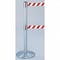 Tensabarrier Barrier Post with Belt, Red/White Diagonal, 7 1/2 ft Length, 38 in Post Height, No Legend 889T2U-1P-1P-STD-NO-D3X-C - alternate 3
