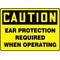 Accuform Caution Sign, 7 x 10In, BK/YEL, Self-ADH, MPPE437VS MPPE437VS - alternate 1