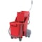 Unger 8 gal CLEANERx Dual Bucket Side Press Mop Bucket and Wringer, Red, Polypropylene COMBR - alternate 1