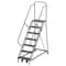 Ega 106 in H Steel Rolling Ladder, 7 Steps, 450 lb Load Capacity Z027 - alternate 1