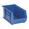 Quantum Storage Systems Hang & Stack Storage Bin, Polypropylene, Blue, 7 in H, 8 1/4 in W, 14 3/4 in L QUS240BL - alternate 1