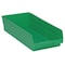 Quantum Storage Systems Shelf Storage Bin, Polypropylene, Green, 4 in H, 8 3/8 in W, 17 7/8 in L QSB108GN - alternate 4