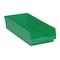 Quantum Storage Systems Shelf Storage Bin, Polypropylene, Green, 4 in H, 8 3/8 in W, 17 7/8 in L QSB108GN - alternate 1