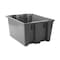 Rubbermaid Commercial Hang & Stack Storage Bin, Plastic, Gray, 10 in H, 15 1/2 in W, 19 1/2 in L FG172100GRAY - alternate 1