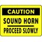 Electromark Caution Sign, 10 in Height, 14 in Width, Vinyl, English S1422V10 - alternate 3