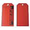 Zoro Select Tag, Out of Service, Cardstock, 5 3/4 in H x 3 in W, Red, Rectangle, 100 PK 9PV32 - alternate 1