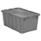 Orbis Attached Lid Container, 17.2 gal Volume Cap., 26 7/8 in L, 16 7/8 in W, 12 1/8 in H, Plastic, Gray FP243 Grey - alternate 1