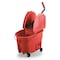 Rubbermaid Commercial 8 3/4 gal WaveBrake Down Press Mop Bucket and Wringer, Red, Polypropylene FG757888RED - alternate 1