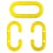 Zoro Select Chain Link for Plastic Chain Barrier, Yellow, 1 12/25 in Length, Gloss 30702-10 - alternate 1