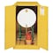 Justrite Hazardous Material Storage Cabinet, 55 gal, 0 Shelves, Steel, 30 in W x 50 in H x 48 in D, Yellow 899320 - alternate 1
