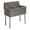 Advance Tabco Scullery Sink 36 in x 21 in, 2, 2, Floor Mount, 16 ga. 430 Stainless Steel 4-2-36 - alternate 1