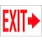 Electromark Exit Sign, Fiberglass, 14" W, 10" H, Exit (Arrow Right), Red, Yellow 24194P - alternate 2