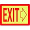 Electromark Exit Sign, Fiberglass, 14" W, 10" H, Exit (Arrow Right), Red, Yellow 24194P - alternate 4