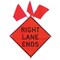 Eastern Metal Signs And Safety Lane Ends Traffic Sign, 36 in H, 36 in W, Vinyl, Diamond, English, C/36-SBFO-3FH-HD RIGHT LANE ENDS C/36-SBFO-3FH-HD RIGHT LANE ENDS - alternate 1