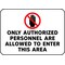 Electromark Admittance Sign, 14 in Height, 20 in Width, Aluminum, English S1349A14 - alternate 2