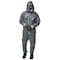 Lakeland Chemical Resistant Coveralls, Collared Coverall, M, Pyrolon, Elastic Wrist, Elastic Ankle, Gray 51110-MD - alternate 3