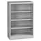 Tennsco 4-Shelf Bookcase, All Welded Steel 55"x36" Light Grey BC18-52-LIGHTGREY - alternate 1