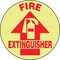 Accuform Floor Sign, Self-Adh, 17 Dia, Extinguisher MFS771 - alternate 2